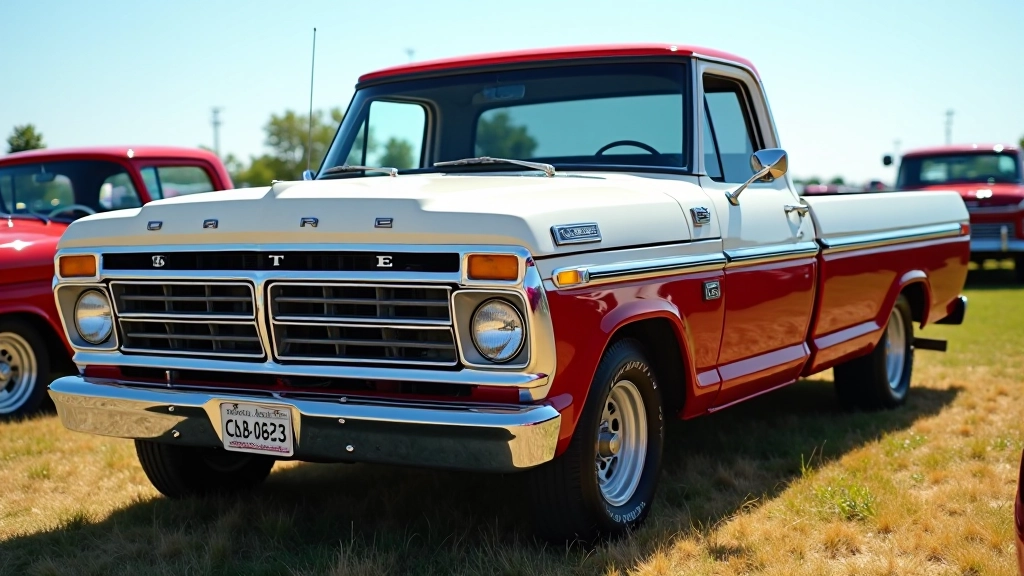Classic pickup truck with polished chrome details at outdoor show
